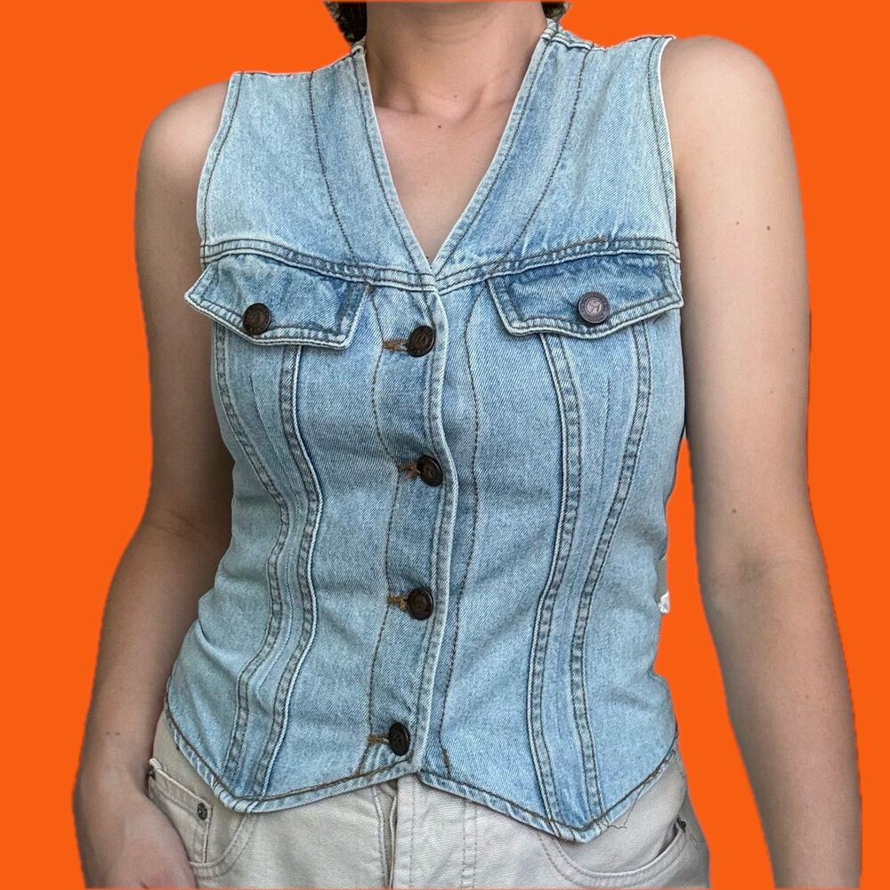 Vintage Loco Lindo Denim Vest | Made in USA | 100% Cotton